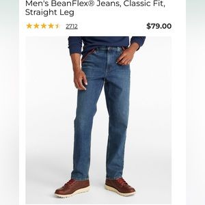 LL Bean Mens Bean Flex Jean Classic Fit size 31x30